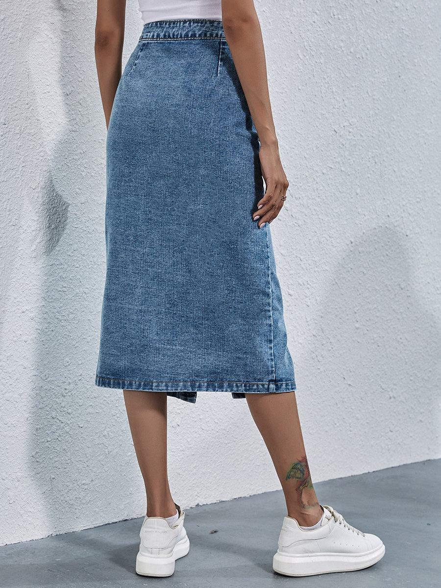 ByCamila Denim Midi Skirt