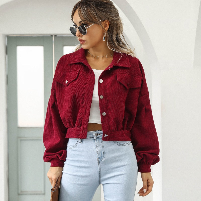 ByCamila Cropped Corduroy Jacket