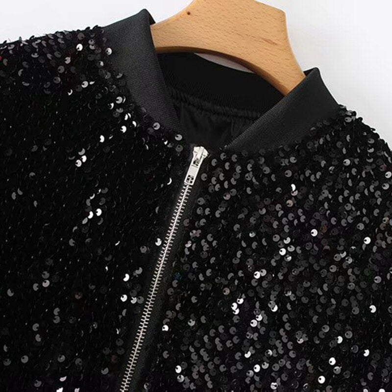 ByCamila Sequin Bomber Jacket
