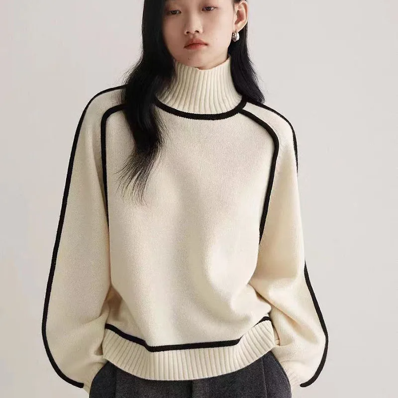 ByCamila Contrast Turtleneck Sweater