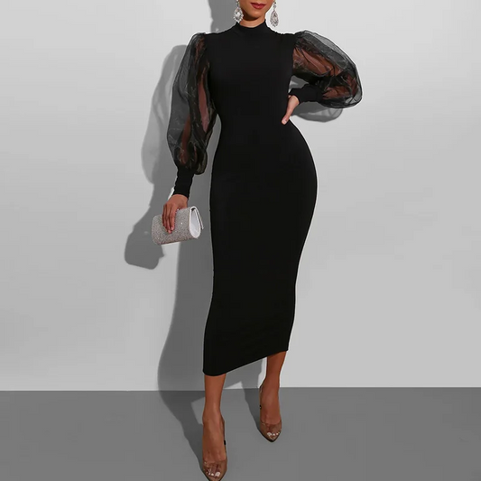 ByCamila Puff Sleeve Midi Dress