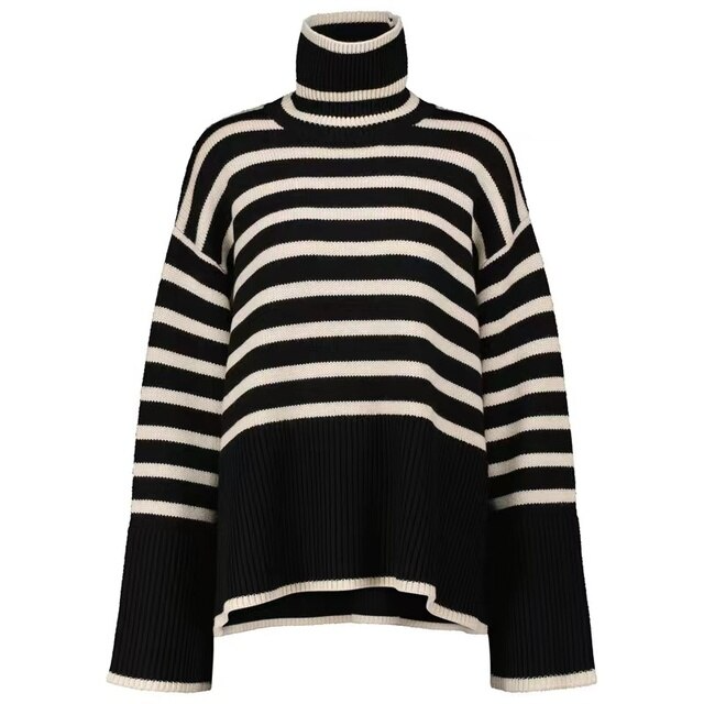 ByCamila Striped Turtleneck Sweater