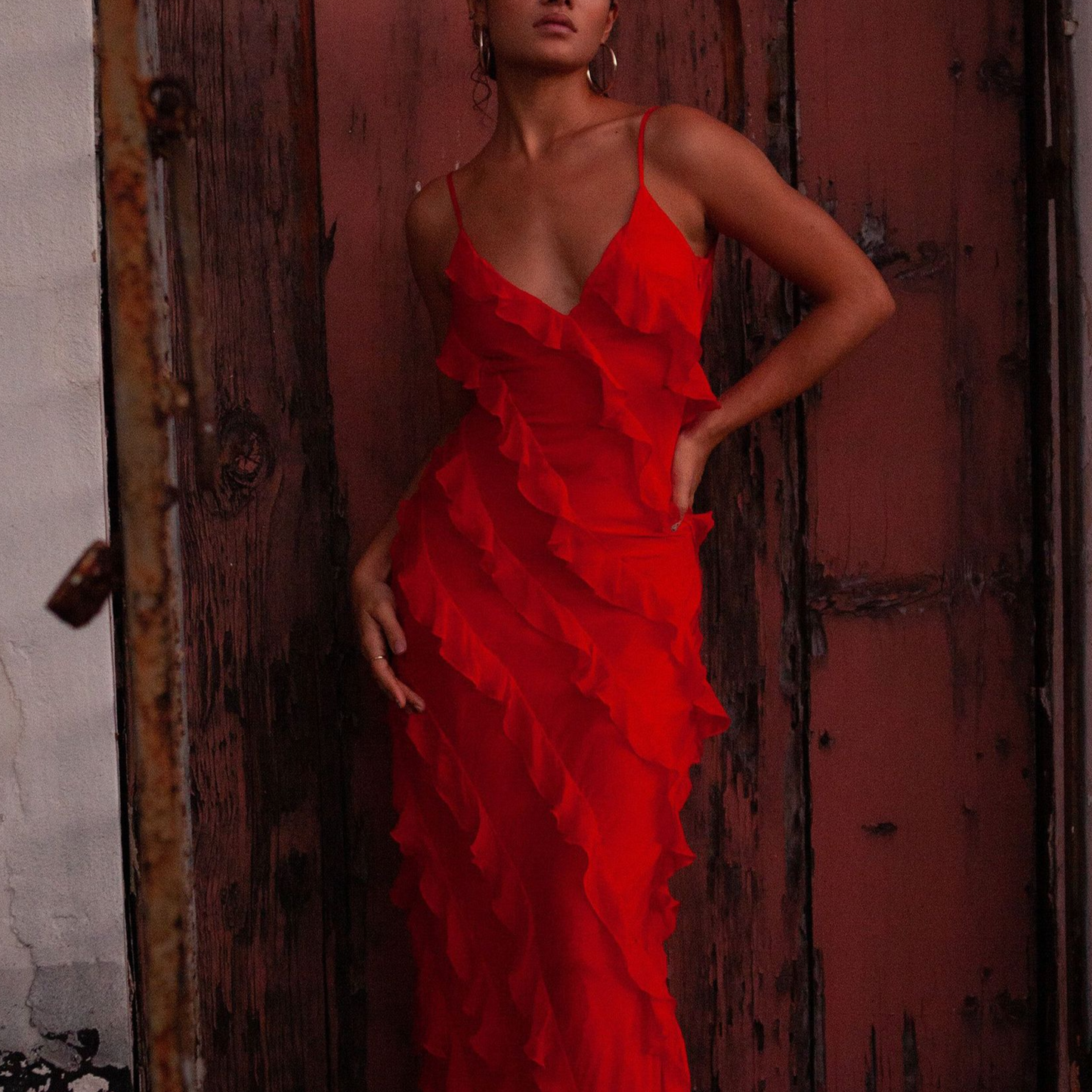 ByCamila Ruffled Maxi Dress