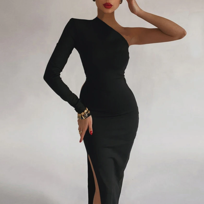 ByCamila Open Shoulder Maxi Dress