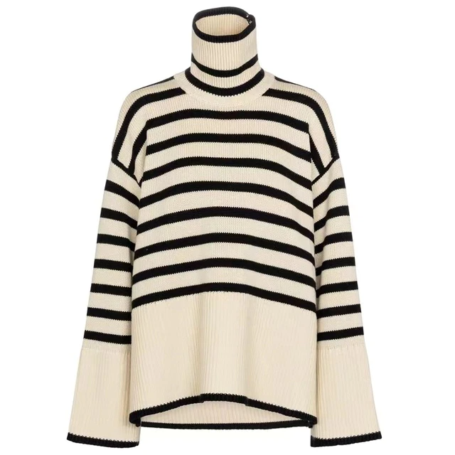 ByCamila Striped Turtleneck Sweater
