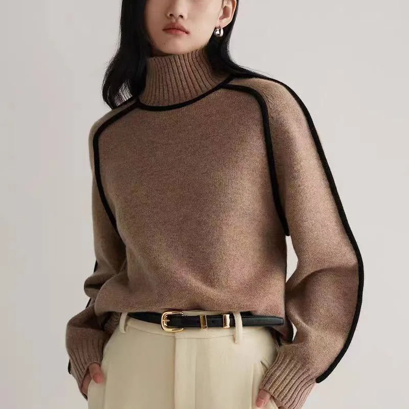 ByCamila Contrast Turtleneck Sweater