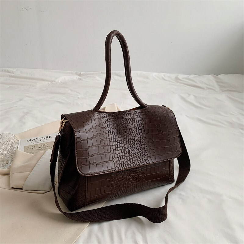ByCamila Crocodile Leather Shoulder Bag