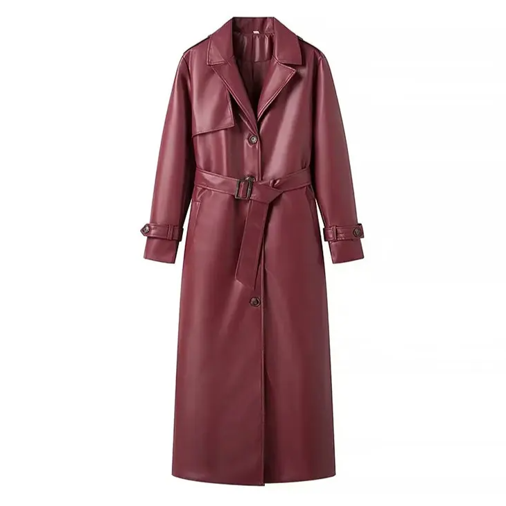 ByCamila Leather Belt Coat