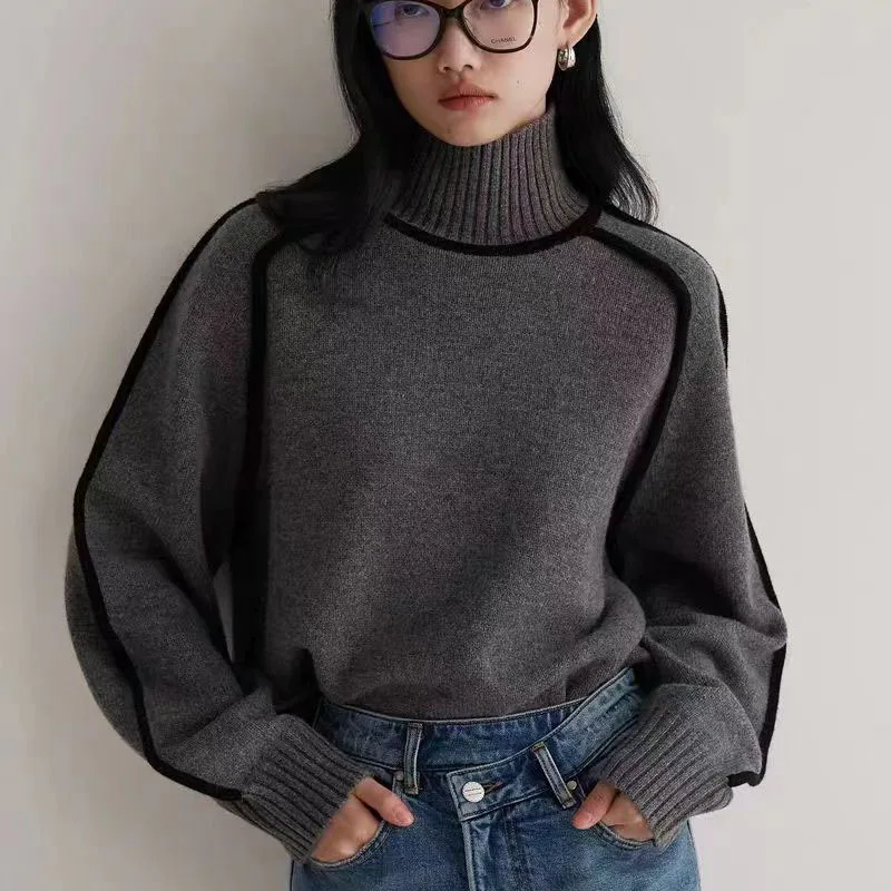 ByCamila Contrast Turtleneck Sweater