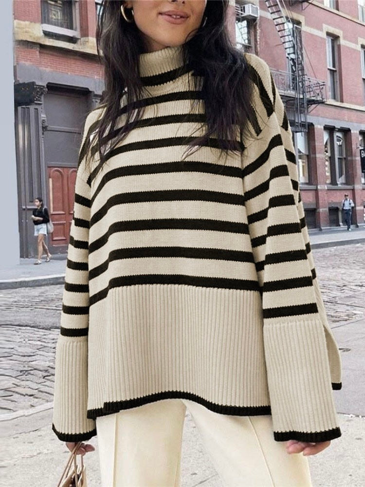 ByCamila Striped Turtleneck Sweater