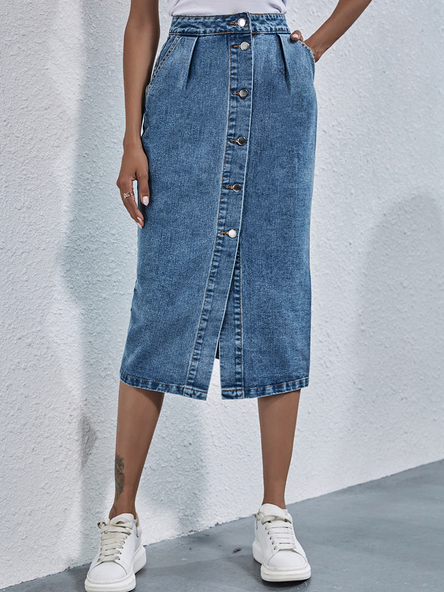 ByCamila Denim Midi Skirt