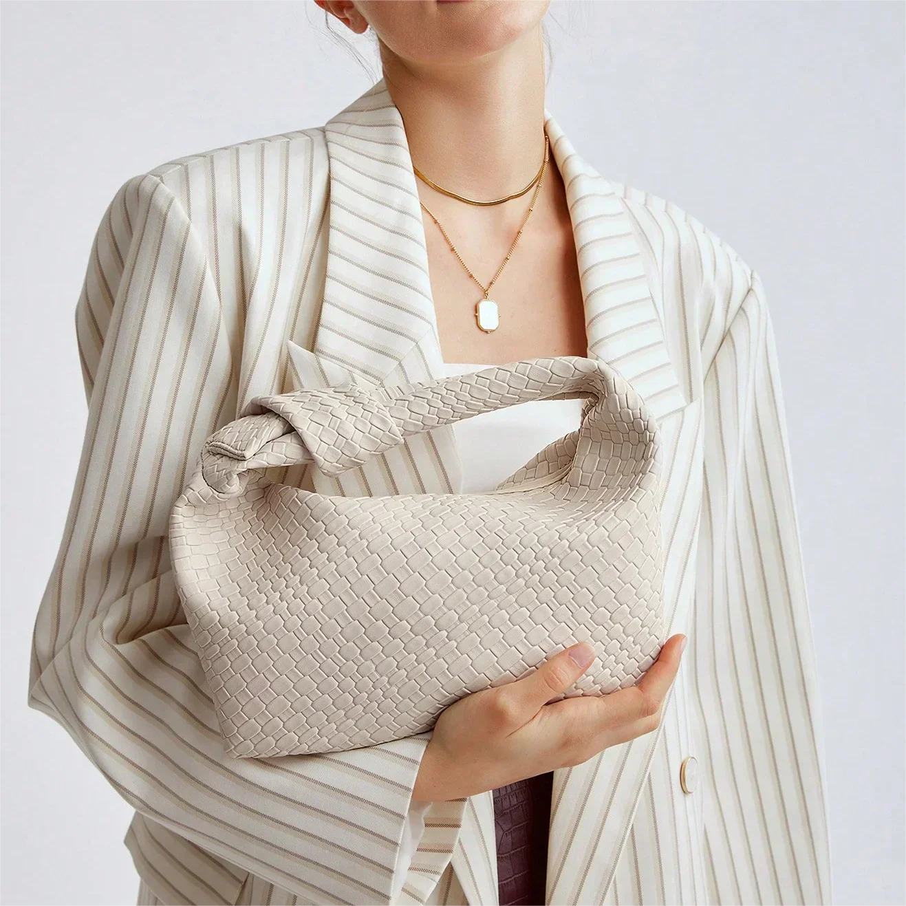 ByCamila Woven Knot Handbag