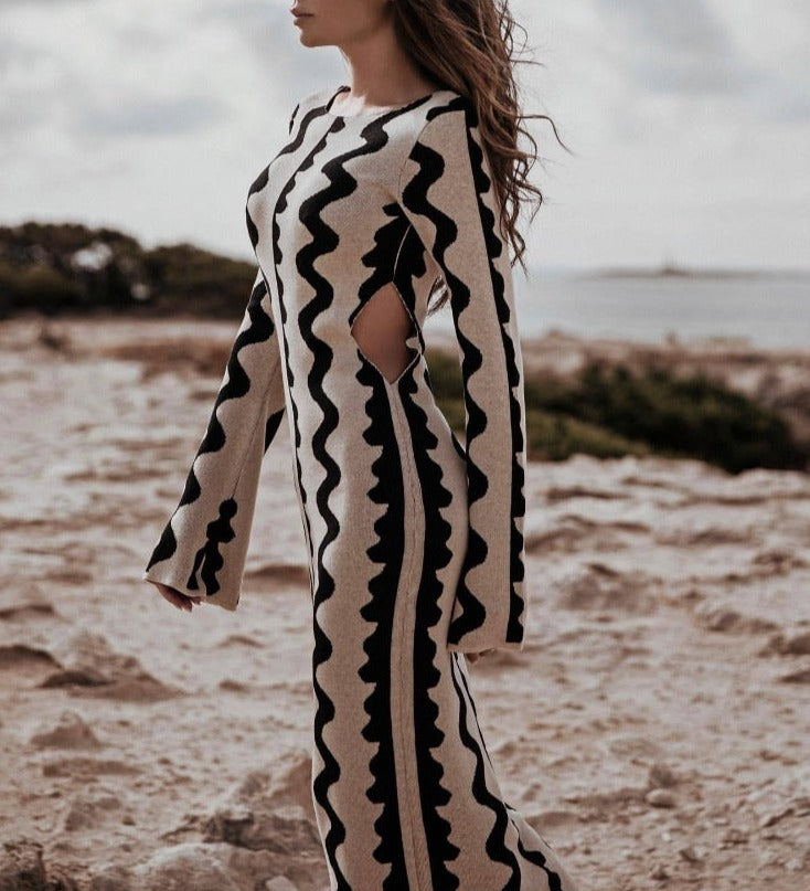 ByCamila Knit Print Maxi Dress