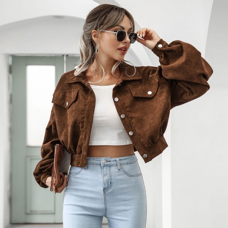 ByCamila Cropped Corduroy Jacket
