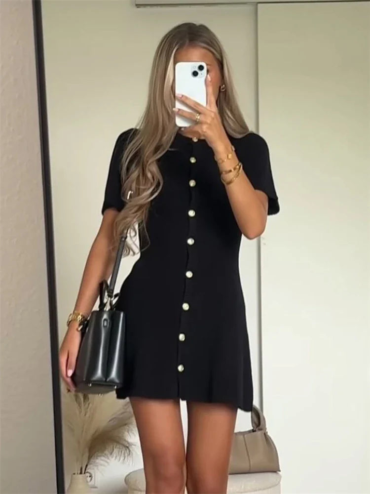 ByCamila Button Knit Mini Dress