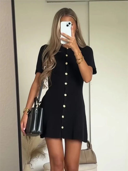 ByCamila Button Knit Mini Dress