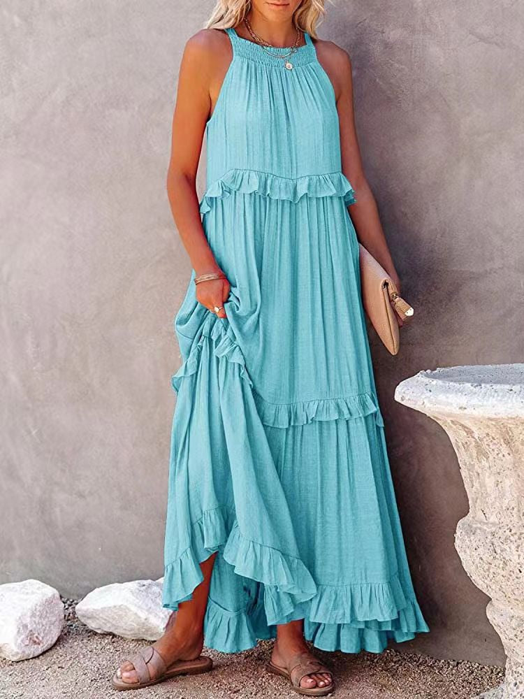 ByCamila Ruffle Layerd Maxi Dress