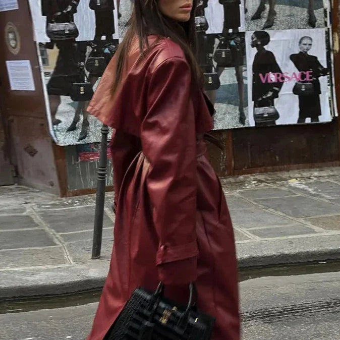 ByCamila Leather Belt Coat