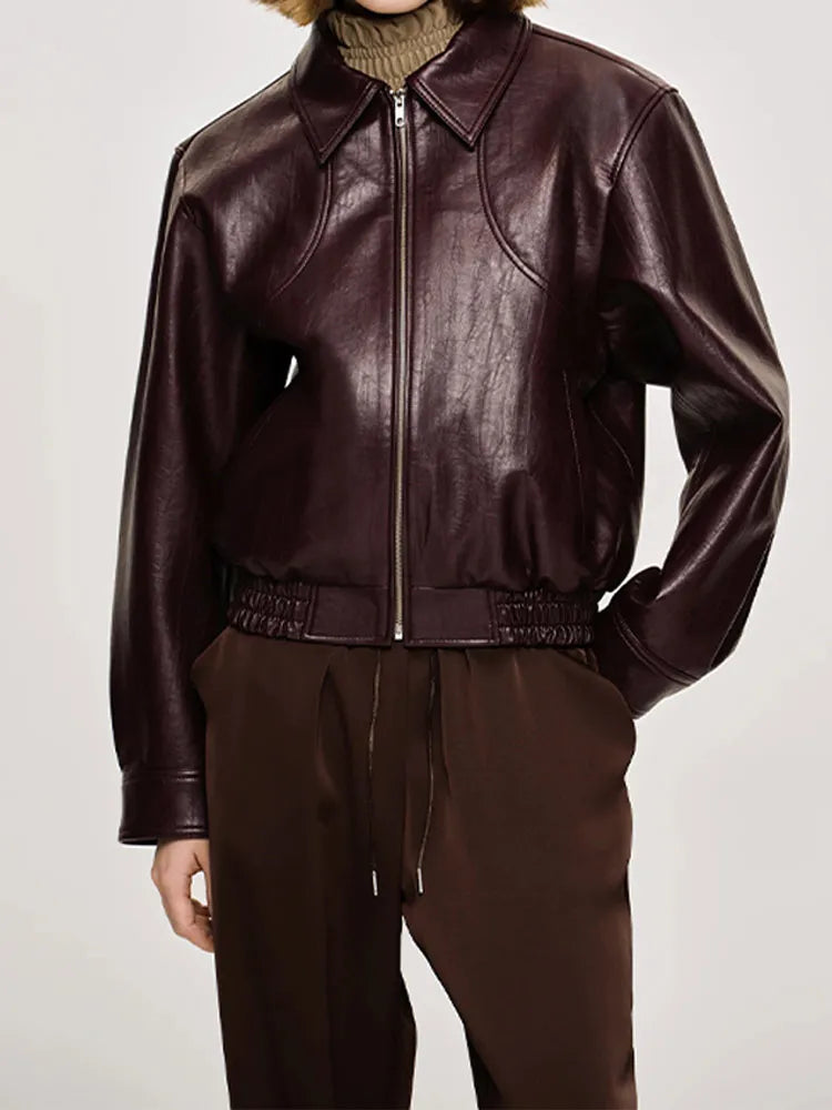 ByCamila Vintage Faux Leather Jacket