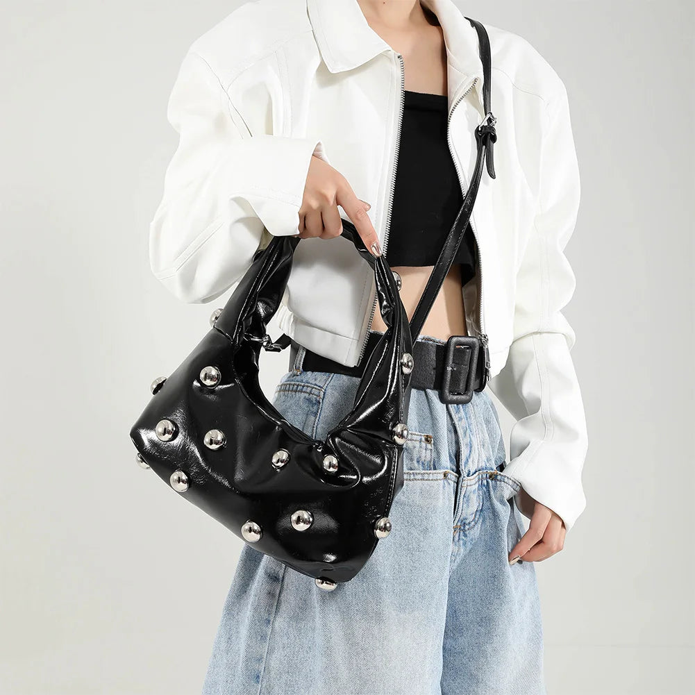 ByCamila Studded Faux Leather Shoulder Bag