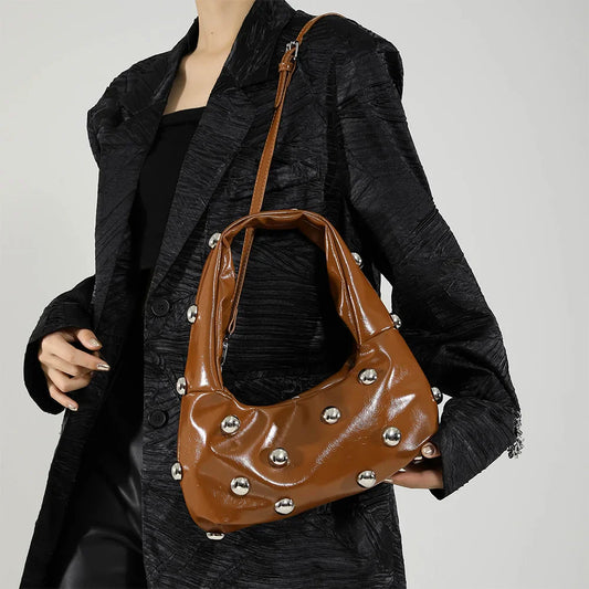 ByCamila Studded Faux Leather Shoulder Bag