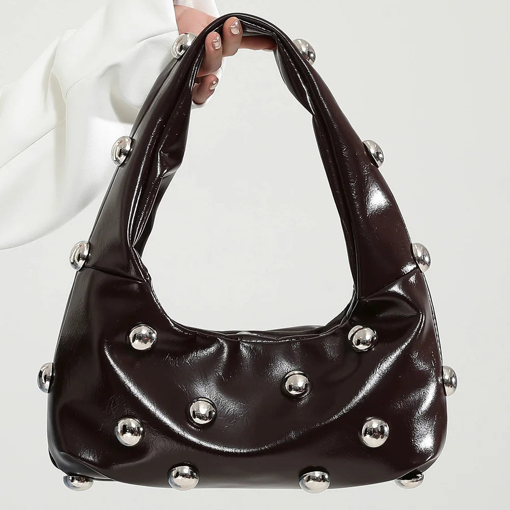 ByCamila Studded Faux Leather Shoulder Bag