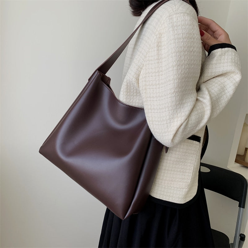 ByCamila Wide Leather Shoulder Bag