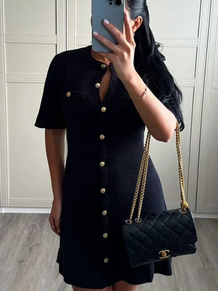 ByCamila Button Knit Mini Dress