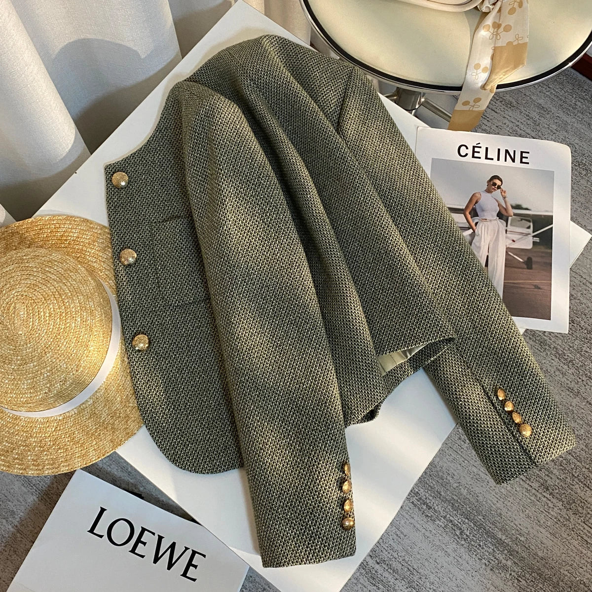 ByCamila Tweed Button Coat