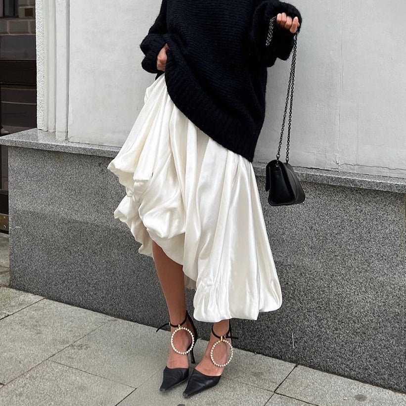 ByCamila Puff Midi Skirt