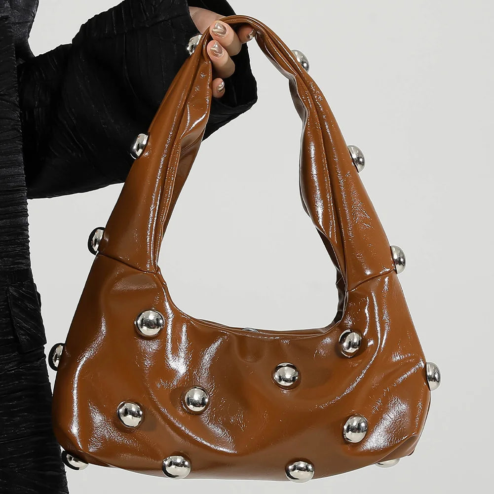 ByCamila Studded Faux Leather Shoulder Bag