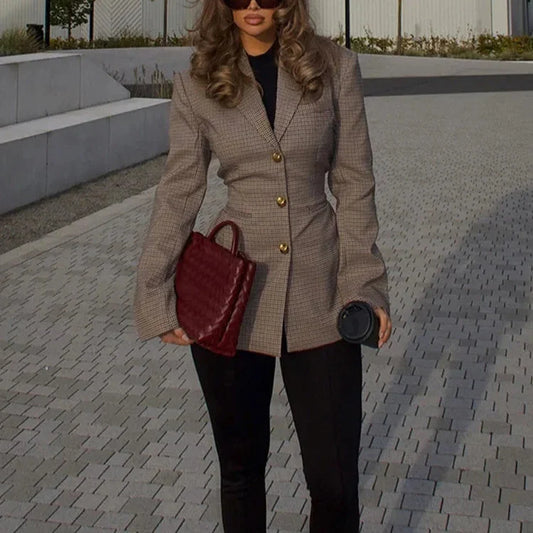 ByCamila Plaid Blazer Coat