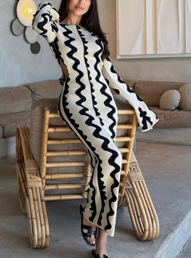 ByCamila Knit Print Maxi Dress