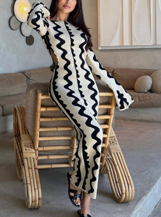 ByCamila Knit Print Maxi Dress