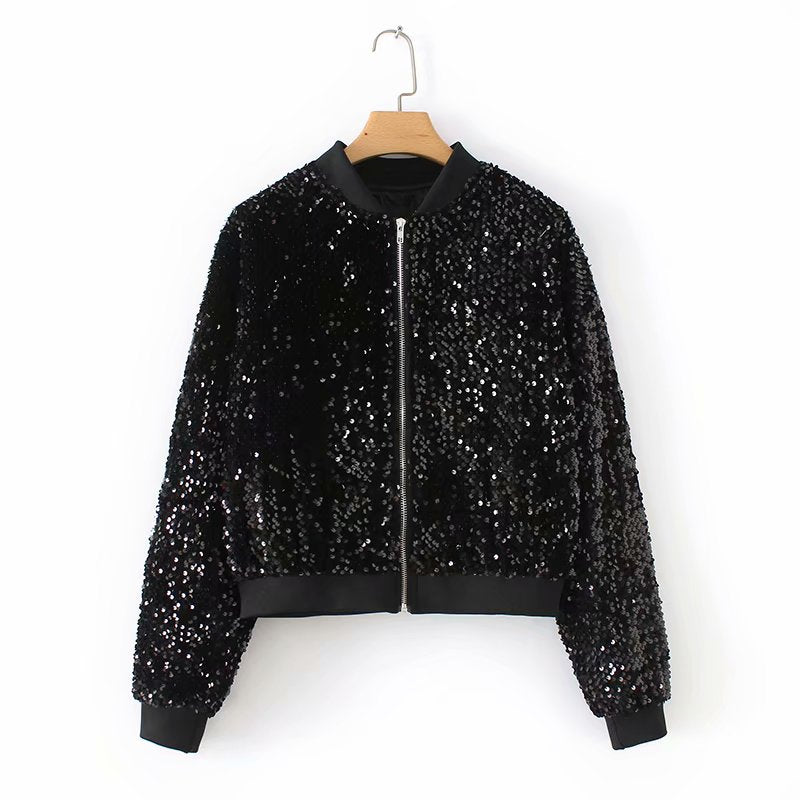 ByCamila Sequin Bomber Jacket