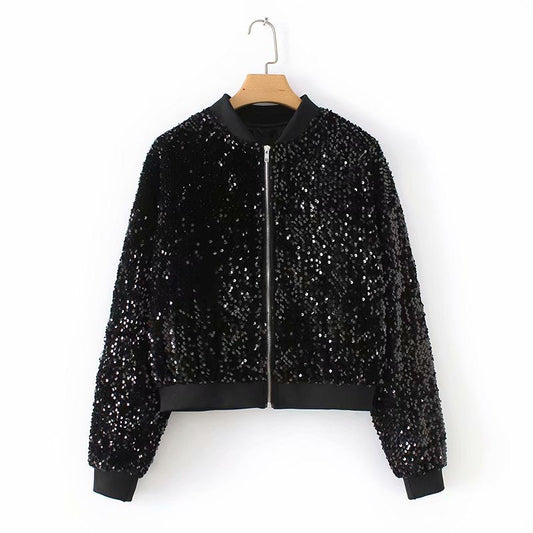 ByCamila Sequin Bomber Jacket