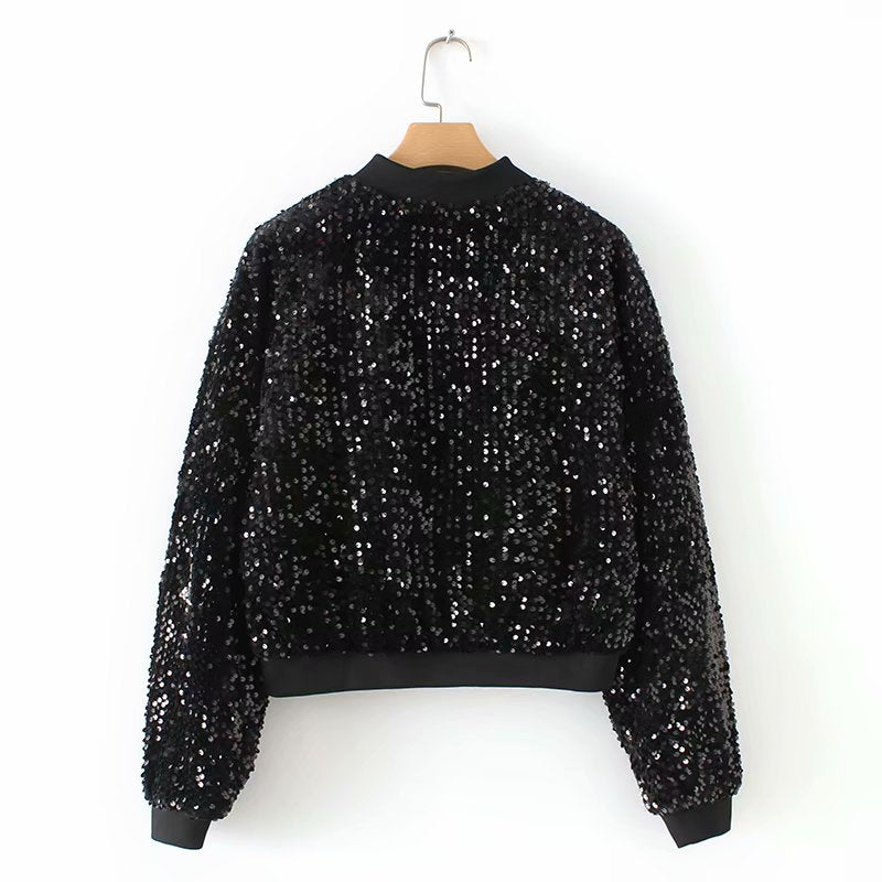 ByCamila Sequin Bomber Jacket
